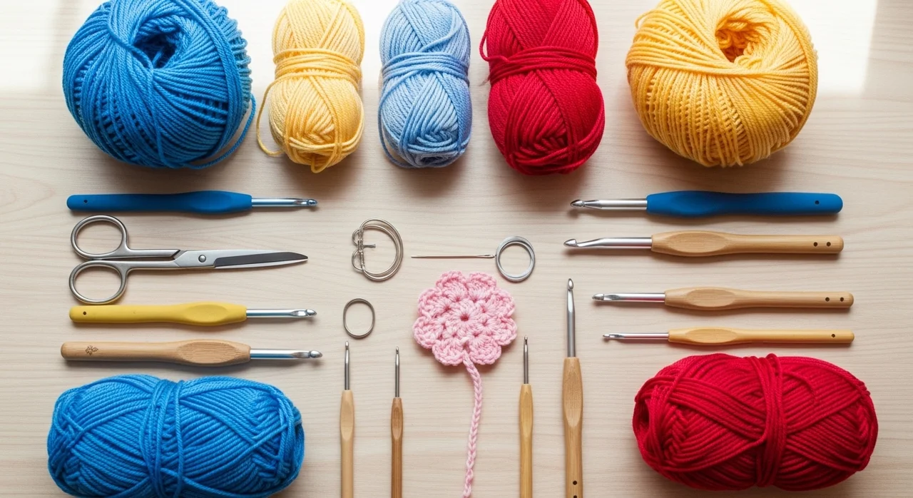 초보자를 위한 꽃 모티브 뜨개 기초 가이드