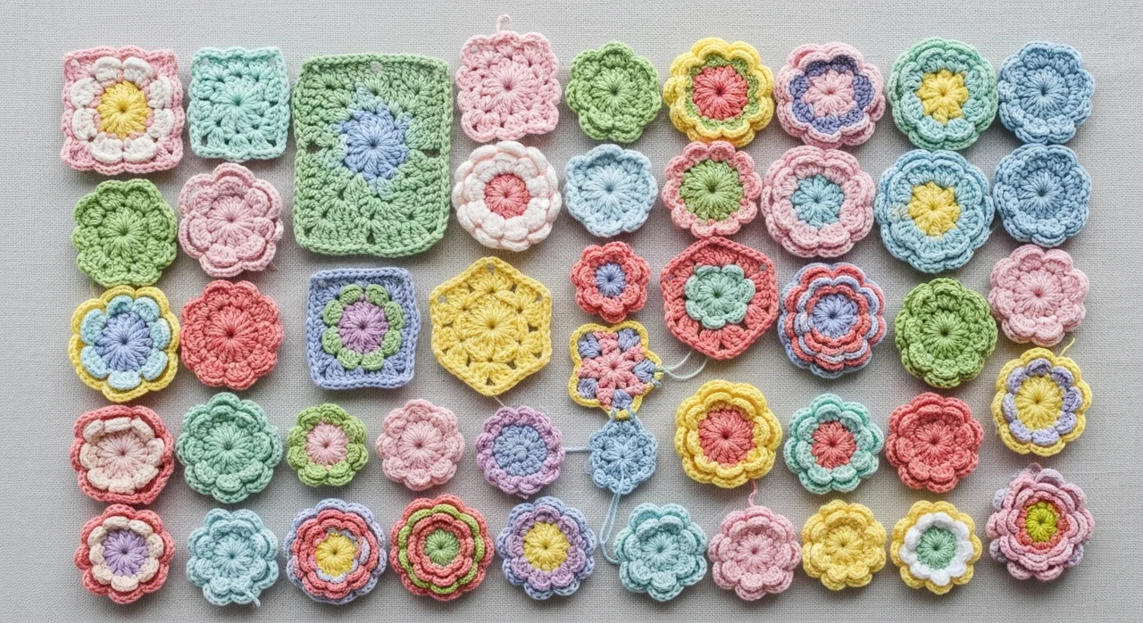 다양한 꽃 모티브 디자인과 활용 아이디어