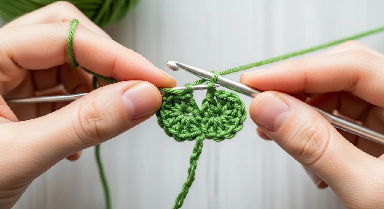 코바늘 네잎크로바 뜨는방법: 잎사귀 만들기 상세 가이드