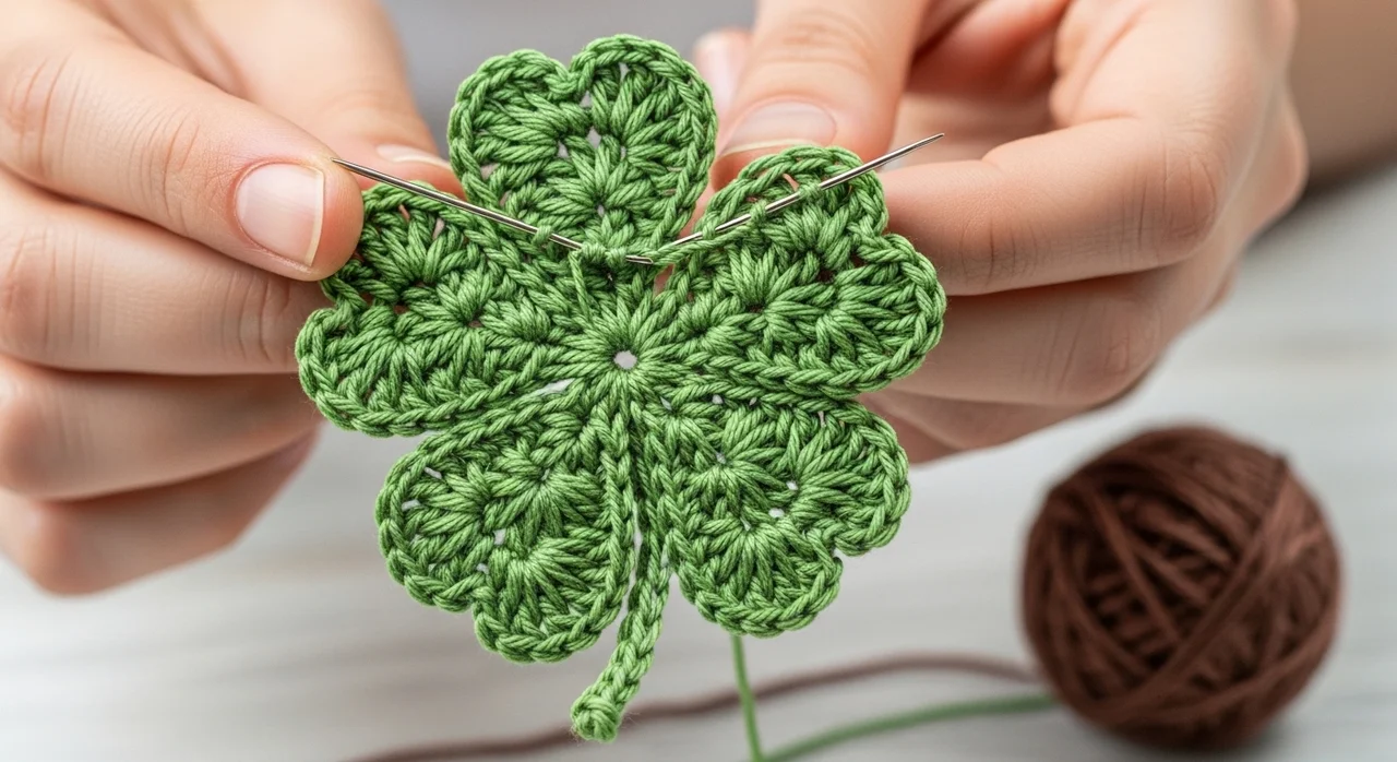 4개의 잎 연결하기 & 행운의 줄기 만들기