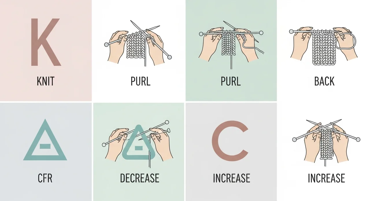 대바늘 기초도안 기호 해독 마스터하기