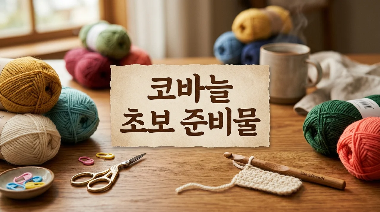 코바늘 초보자 준비물 완벽 가이드: 성공적인 첫 뜨개 시작!