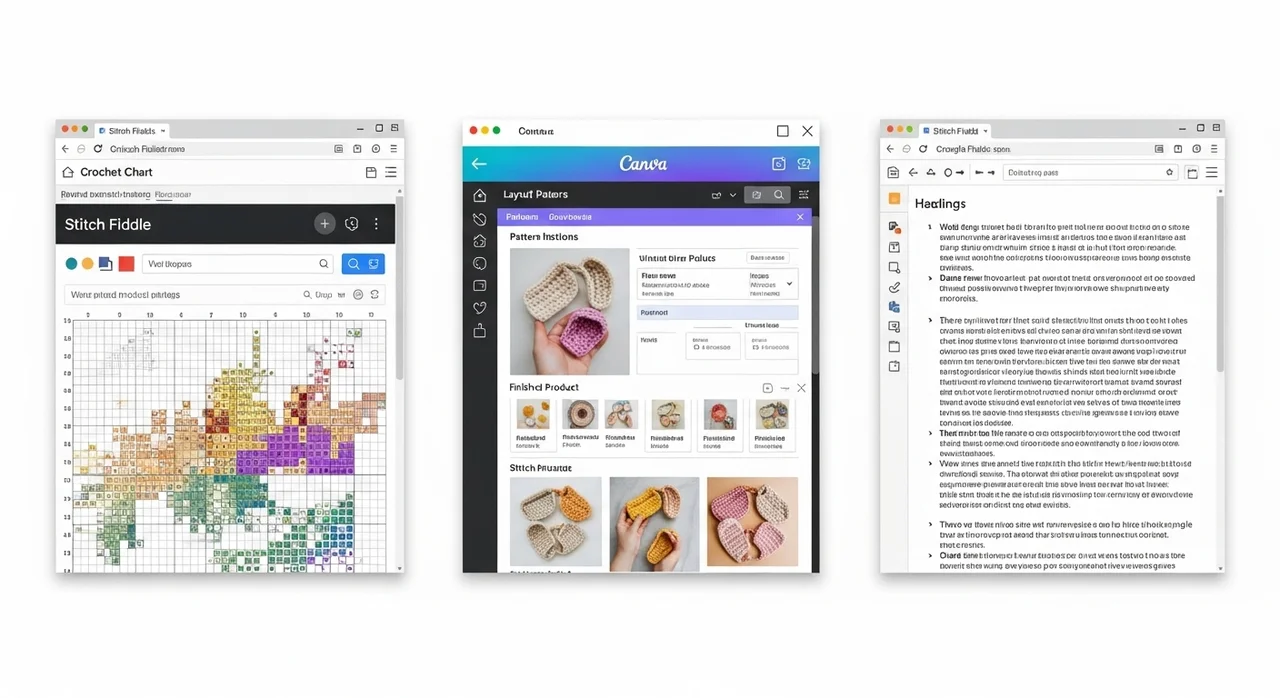 코바늘로 직접 내도안 만드는 무료사이트 & 유용한 도구 추천