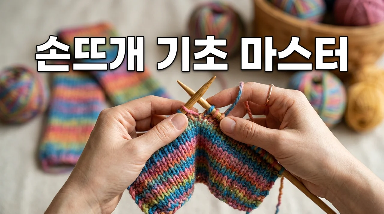 대바늘 손뜨개 기초: 겉뜨기, 안뜨기 완벽 마스터 & 도안보는방법 가이드