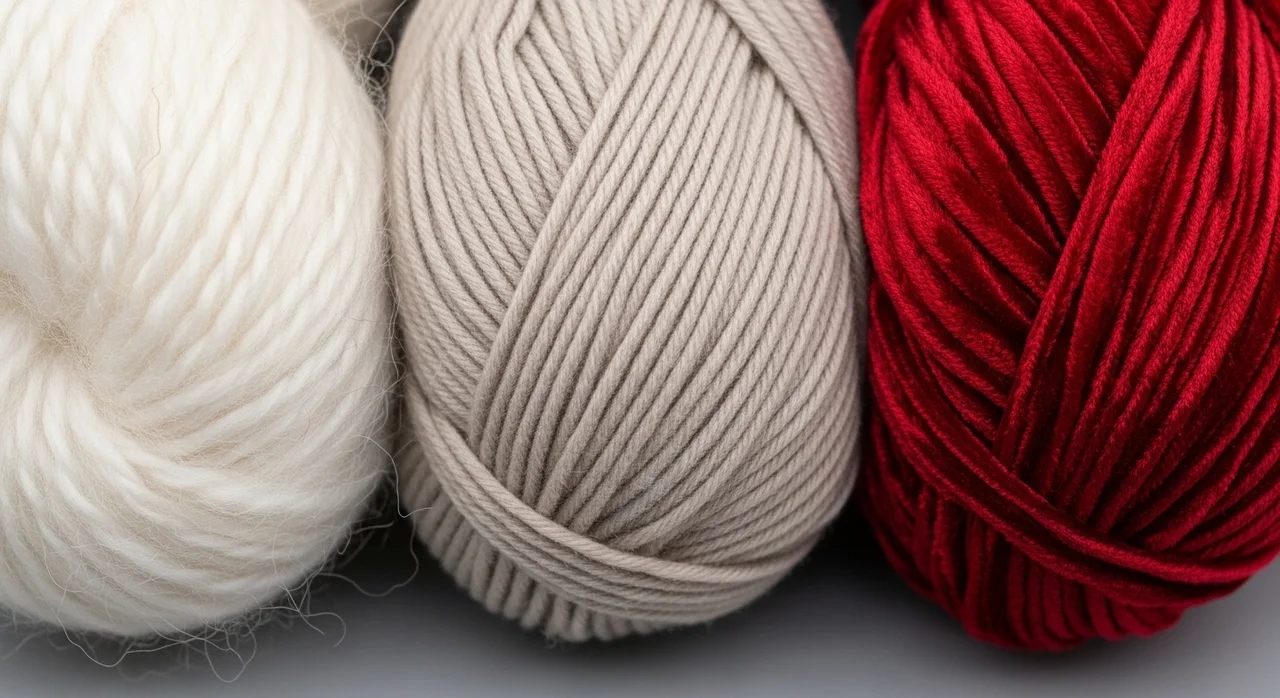 소재에 따른 뜨개실 분류: 천연사 vs 합성사