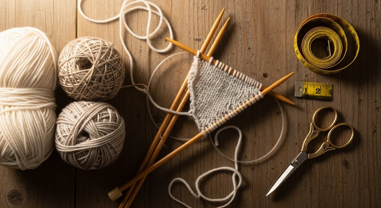 뜨개질 시작 전 필수 준비물과 코잡기 기준