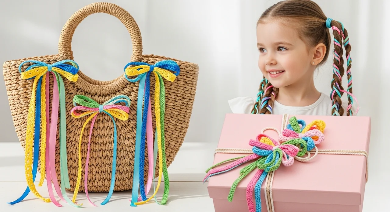 코바늘 리본 200% 활용하는 방법