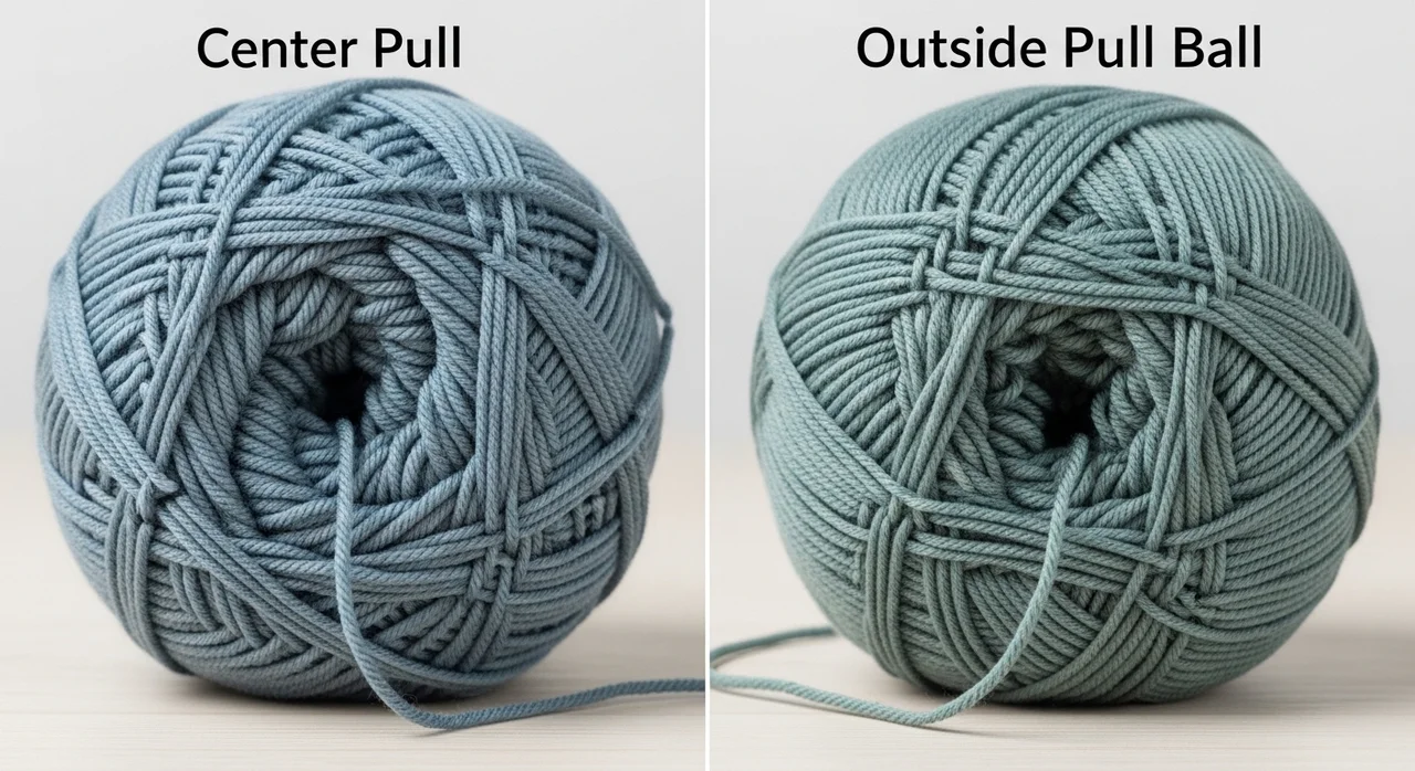 초보자가 가장 많이 하는 실수: 겉에서 실 뽑기