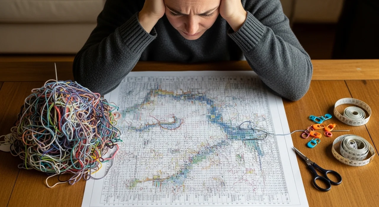 이유 2: 욕심부려 너무 어려운 도안을 골랐을 때