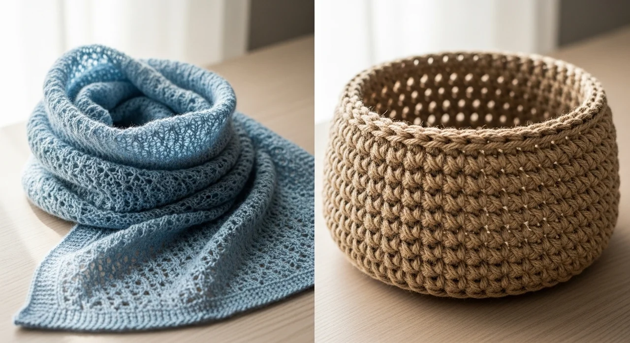 작품 선택의 갈림길: 대바늘 vs 코바늘